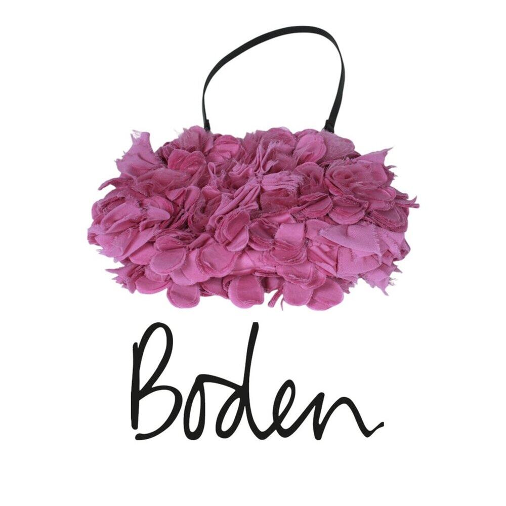 Boden Magenta Petal Purse with Detachable Handle